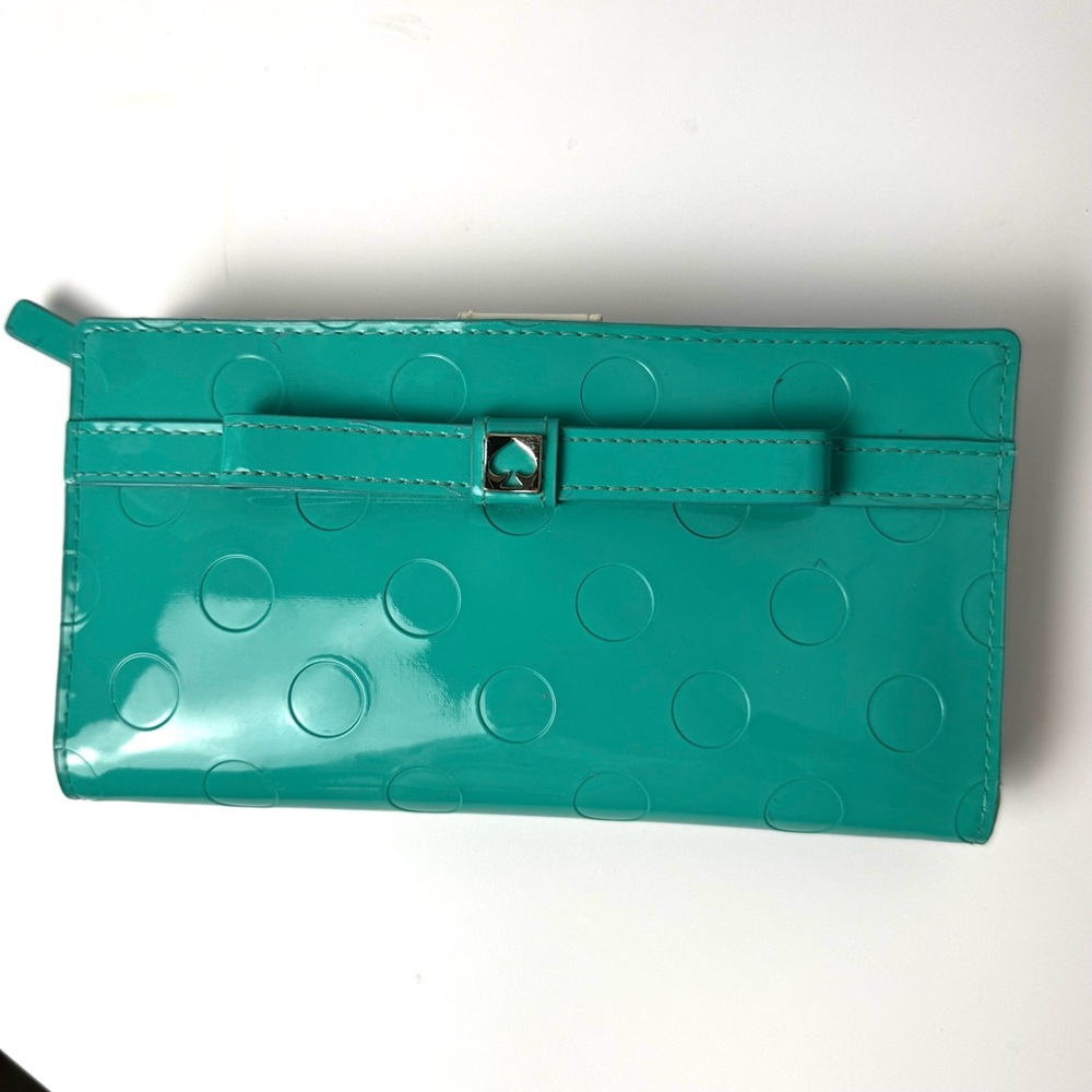 kate spade Green Wallet with Embossed Design
